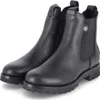 A pair of black leather Chelsea boots with a thick sole, shown against a white background. Produktbild-Vorschau