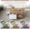 Sweiko 70 x 70 x 31.5cm Table basse à 3 tiroirs,table basse Voir les images du produit 9