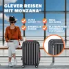 MONZANA® Koffer Handgepäck ABS HardCase Gehäuse gummierte Produktbild-Vorschau 3