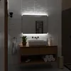 A modern bathroom vanity with a sink and mirror. Produktbild-Vorschau