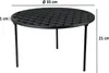 A black round grill grate with three legs, with dimensions indicated by lines and text. Náhľad obrázku produktu