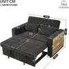 A diagram of a sofa bed with dimensions and measurements. Produktbild-Vorschau