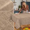 Tischdecke Melliert Hellbraun 160x140cm Schnittkante, Ansicht 5 Produktbild-Vorschau