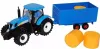 Bburago 1:32 Farm Traktor New Holland s vlečkou na seno Produktbild-Vorschau 3