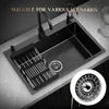 Sito do zlewu kuchennego, stal nierdzewna, czarny, 1 sztuka Podgląd zdjęcia produktu 7