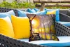 MuchoWow® Outdoor Kissen - Malerei - Bank - Wasser - Licht Produktbild-Vorschau 4
