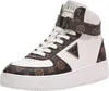 Scarpe da ginnastica GUESS Vyves da donna, bianco-marrone, Anteprima dell’immagine prodotto 1