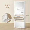 Schmaler Schuhschrank mit Spiegel und 4 Flš¹geltš¹ren fš¹r Produktbild-Vorschau 4