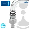 An exploded view of a faucet adapter assembly, showing its components and how they connect. Produktbild-Vorschau