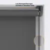 Close-up of a roller blind mechanism and chain, with text overlay highlighting features. Produktbild-Vorschau