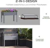 Jardin surélevé Outsunny en bois avec serre à herbes Voir les images du produit 4