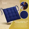 Lavea® Sitzkissen 40x40 cm - 4er Set,  mit Stoffbändern – Produktbild-Vorschau 7