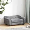 vidaXL Canapé pour chien Gris 72x45x30 cm Peluche Voir les images du produit 2
