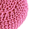 Pouf Ø 55 H 37 H 37 Strickhocker Sitzpouf Bodenkissen Produktbild-Vorschau 4