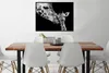 MuchoWow® Gerahmtes Poster Tiere - Schwarz - Weiß - Giraffe Produktbild-Vorschau 2