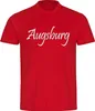 multifanshop Herren T-Shirt - Augsburg - Schriftzug, rot, Produktbild-Vorschau 1