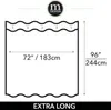 Duschvorhang XL Duschabtrennung Spritzschutz 243,8 cm lang Produktbild-Vorschau 2