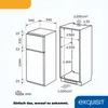 Technical drawing and dimensions of a refrigerator. Produktbild-Vorschau