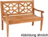 A wooden garden bench on a white background. Produktbild-Vorschau