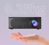 A hand holding a mini projector with text indicating its weight. Náhľad obrázku produktu