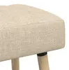 vidaXL Kanalgepolsterte Bank Creme 60 x 40 x 45 cm Stoff Produktbild-Vorschau 6
