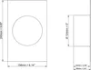 Technical drawing showing dimensions of a product. Náhľad obrázku produktu