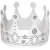 A white paper crown with black line drawings of decorative elements, presented on a white background. Podgląd zdjęcia produktu