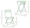 Outsunny 3-teilig Bistroset Balkonmöbel Set patio Hof Produktbild-Vorschau 3