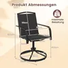 COSTWAY 2er Set Gartenstühle 360° drehbar, Terrassenstühle Produktbild-Vorschau 6