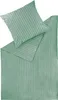 A duvet cover and pillowcase with a pinstripe pattern. Produktbild-Vorschau