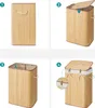SONGMICS Cesto per il bucato con coperchio, 72 litri, cesto Anteprima dell’immagine prodotto 9