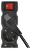 Steckdosenleiste 3 m / 4 Steckdosen / Schalter / schwarz / PVC / 1,5 mm2 Produktbild-Vorschau