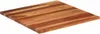 A square wooden tabletop with a natural wood grain pattern. Produktbild-Vorschau