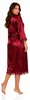 Damen Satin Morgenmantel lang mit Spitze – Kimono Produktbild-Vorschau 3