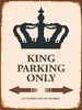 vianmo Holzschild 40x30 cm King parking only Korona Produktbild-Vorschau 1