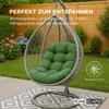 HOMESCAPES Halbrundes Kissen für Hängesessel – Olivgrün Produktbild-Vorschau 5