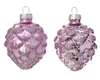 Christbaumschmuck Zapfen 7cm Glas 6 Stück - Helllila Produktbild-Vorschau 2
