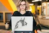 MuchoWow® Laptop Aufkleber Sticker Cover Pferd - Weiß - Produktbild-Vorschau 5