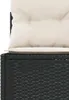 Gartensofa mit Tisch und Kissen Rund Schwarz Poly-Rattan Produktbild-Vorschau 8