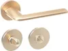 A set of gold-colored door handles and escutcheons against a white background. Produktbild-Vorschau