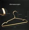 20x Parusia Kleiderbügel gold,  42cm breit, 1cm stark, Produktbild-Vorschau 5