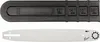 A chainsaw bar and its protective scabbard with size indicators. Produktbild-Vorschau