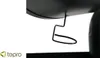 A close-up view of a black metal hook attached to the underside of a black grill. Produktbild-Vorschau
