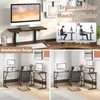A collage of images showing an L-shaped desk with a monitor stand, an ergonomic illustration, and different configurations of the desk. Anteprima dell’immagine prodotto