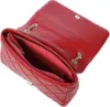 Elegante Rote Damentasche: Schultergurt, Kontrastdetails, Produktbild-Vorschau 14