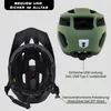 MTB Helm Jungs & Herren Armygrün | Mit Visier & USB-Licht | Produktbild-Vorschau 5
