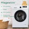 A washing machine with laundry care symbols and text. Produktbild-Vorschau