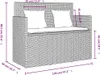 vidaXL Panchina da giardino con cuscini Beige Poly Rattan Anteprima dell’immagine prodotto 13