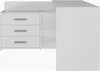 BDW Scrivania ad angolo, 3 cassetti 2 ripiani, bianco, Anteprima dell’immagine prodotto 2