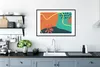 MuchoWow® Gerahmtes Poster Sommer - Formen - Abstrakt 90x60 Produktbild-Vorschau 4